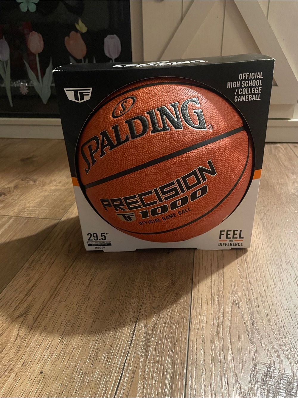 Spalding Orange and Black Precision TF1000 Basketball in Box